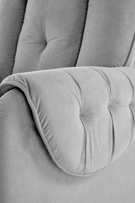 Fotel wypoczynkowy, elektryczny rozkładany, pionizacja popielaty HORTON