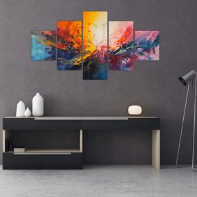 Obraz - Abstrakcja kolorów (125x70 cm)