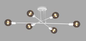 Biała metalowa lampa sufitowa patyki bez kloszy - A726-Kazasa