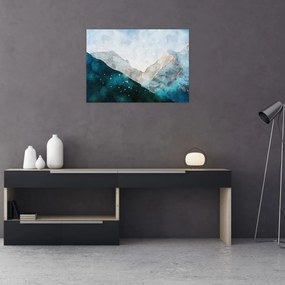 Obraz - Rysunek gór (70x50 cm)