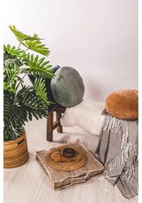 Ciemnoniebieska dekoracyjna poduszka z mikrowłókna Tiseco Home Studio Marshmallow, ø 40 cm
