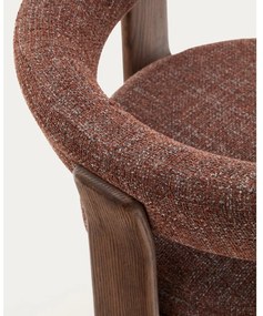 Brązowe krzesło z litego drewna jesionowego Granite – Kave Home