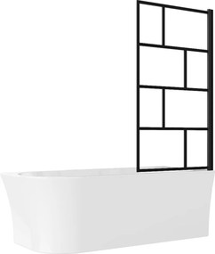 Wanna z prysznicem biała z obrotowym parawanem - 201 l - Prawostronna - PONTICOLA