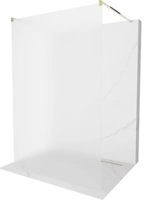 Mexen Kioto ścianka prysznicowa wolnostojąca 110 x 200 cm, szron 8 mm, złota - 800-110-002-50-30
