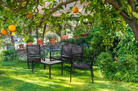 Zestaw mebli ogrodowych Aruba - 2 fotele, sofa, stolik, nowoczesne meble na taras i balkon