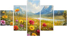Obraz - Malowany krajobraz (125x70 cm)