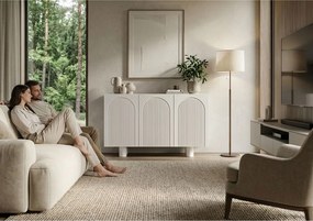 Biała komoda z łukami Skandica RITA / szer. 135 cm