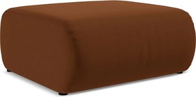 Pufa - z tkaniny welwetowej - terakota - EKAHI