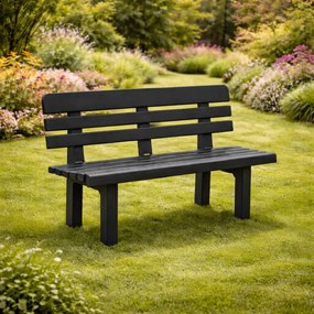 Ławka ogrodowa GENZIANA, 110x52x71cm, antracytowa I.P.A.E-Progarden