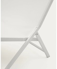 Biały metalowy fotel ogrodowy Canutells – Kave Home