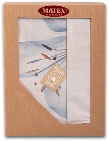 Pościel z mieszanki bawełny i lnu Lilie, 160 x 200 cm, 2 szt. 70 x 80 cm