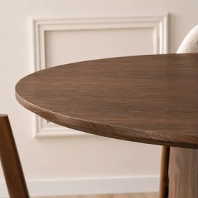 Stół owalny Maxim 190 cm orzech MDF nowoczesny stół do jadalni salonu stabilny design
