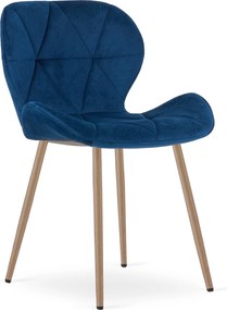 Krzesło jadalniane MANGO VELVET, niebieskie