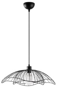 Czarna lampa wisząca z metalowym kloszem ø 50 cm Farac – Opviq lights