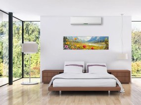 Obraz - Malowany krajobraz (170x50 cm)