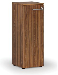 Szafa biurowa niska z drzwiami PRIMO WOOD, 400 x 420 x 1087 mm, orzech