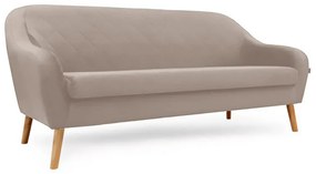 Beżowa 3-osobowa sofa CORANTI VELVET