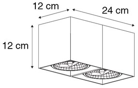 Design Reflektorek / Spot / Spotow biały prostokątny 2-light - BoxDesignerski Oswietlenie wewnetrzne