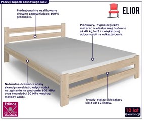 Małżeńskie Drewniane Łóżko Z Materacem 160X200 4 Rozmiary