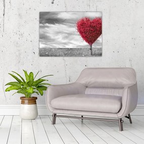 Obraz - serce z koroną drzewa (70x50 cm)