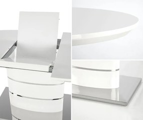 Biały lakierowany stół Aspen z owalnym blatem