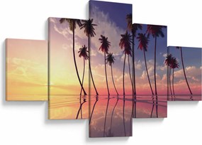 Obraz palm wznoszących się nad powierzchnią (125x70 cm)