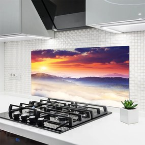 Panel Szklany Górski Szczyt W Blasku Słońca