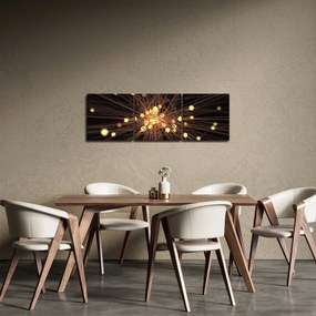 Obraz abstrakcji (z zegarem) (90x30 cm)