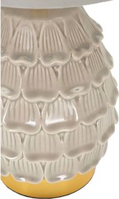 Beżowa lampa stołowa ceramiczna z tekstylnym kloszem (wysokość 30,5 cm) Pigny – Mauro Ferretti