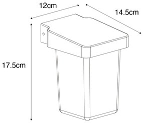 Zewnetrzna Nowoczesny Kinkiet / Lampa scienna zewnętrzny czarny IP54 - Chimay Nowoczesny Oswietlenie zewnetrzne