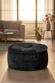 Pufa ciemnoszara tapicerowane siedzisko S8-A98