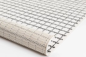 Dywan nowoczesny Jacky Kratka kremowo-szary 80 cm x 150 cm