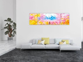 Obraz - Malowana para, akwarela (170x50 cm)