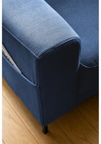 Ciemnoniebieski sztruksowy fotel Lofty Lilly – Miuform