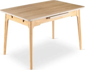 Stół Rozkładany Prostokątny SAMER 138-178 cm Ceramiczny Dąb Nowoczesny