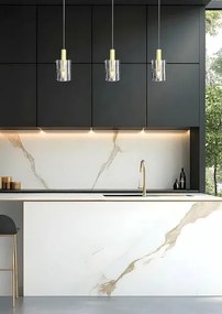 Złota lampa wisząca z metalu M6-L98