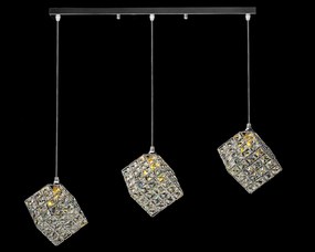 LAMPA WISZĄCA GLAMOUR KOSTKA APP723-3CP CHROM