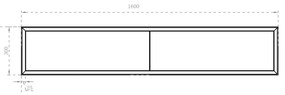 Szafka łazienkowa Sideboard Fiona Slim 160 cm Biała MatowaFront o wyglądzie dębu