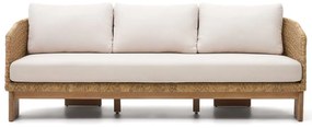 Beżowa/w naturalnym kolorze sofa ogrodowa z imitacji rattanu Xoriguer – Kave Home