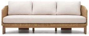 Beżowa/w naturalnym kolorze sofa ogrodowa z imitacji rattanu Xoriguer – Kave Home