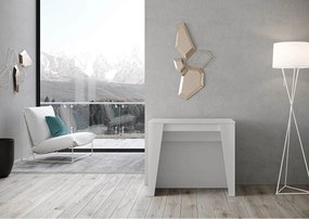 Konsola rozkładana 90x48/296 cm Bakari frassino biała