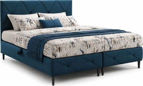 Granatowe kontynentalne łóżko pikowane - 5 rozmiarów G6-G57