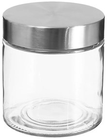 Pojemnik na żywność szklany z pokrywą ze stali nierdzewnej, 750 ml