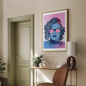 Plakat Norma Jeane 60x90 cm z ramą złotą z marginesem ARTGEIST B