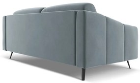 Jasnoniebieska aksamitna sofa 202 cm Nalu – Makamii