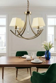 Duży nowoczesny żyrandol platynowy - K542 T4-B74