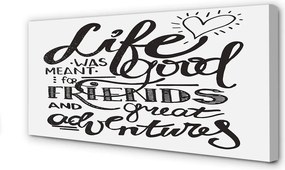 Obraz canvas na ścianę Brązowy Napis Motywacyjny