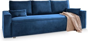 Masseno Sofa ALATRI z funkcją spania i pojemnikiem na pościel, Rozkładana sofa - Niebieski, MONOLITH 77