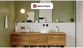 Umywalka nablatowa okrągła z lastryko – 39 cm – DUKAT