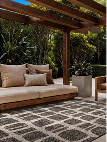 Czarny/kremowy dywan odpowiedni na zewnątrz 160x230 cm Haringey Ruskin – Ted Baker